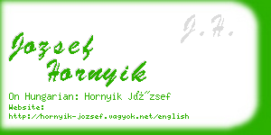 jozsef hornyik business card